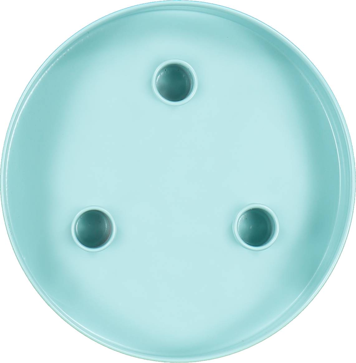 Sky Blue Metal Candle Platter Holder-ad&i