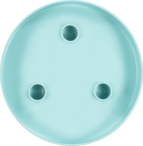 Sky Blue Metal Candle Platter Holder-ad&i