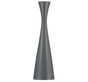 Gunmetal Tall Wooden Candlestick Holder - ad&i