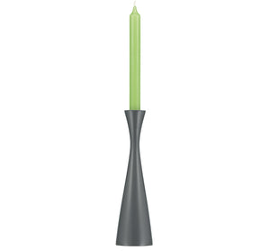 Gunmetal Tall Wooden Candlestick Holder - ad&i