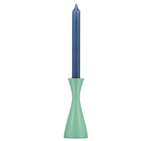 Opaline Green Medium Wooden Candlestick Holder - ad&i
