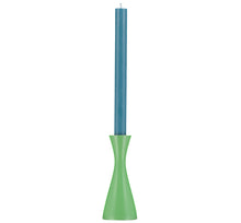 Load image into Gallery viewer, Porcelain Green Medium Wooden Candlestick Holder - ad&amp;i
