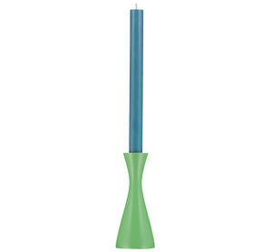 Porcelain Green Medium Wooden Candlestick Holder - ad&i