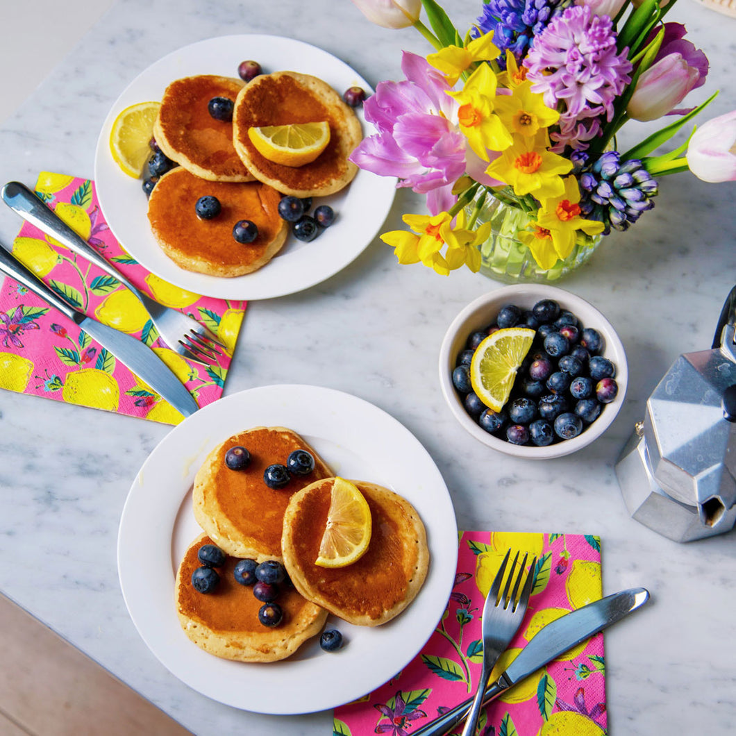 Boho Lemon Print Paper Napkins - ad&i