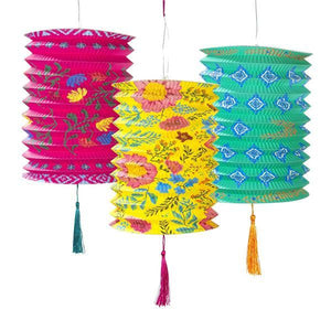 Boho Paper Lanterns Set of Three-ad&i