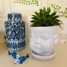 Load image into Gallery viewer, Large Ceramic Baby Face Plant Pot - ad&amp;i