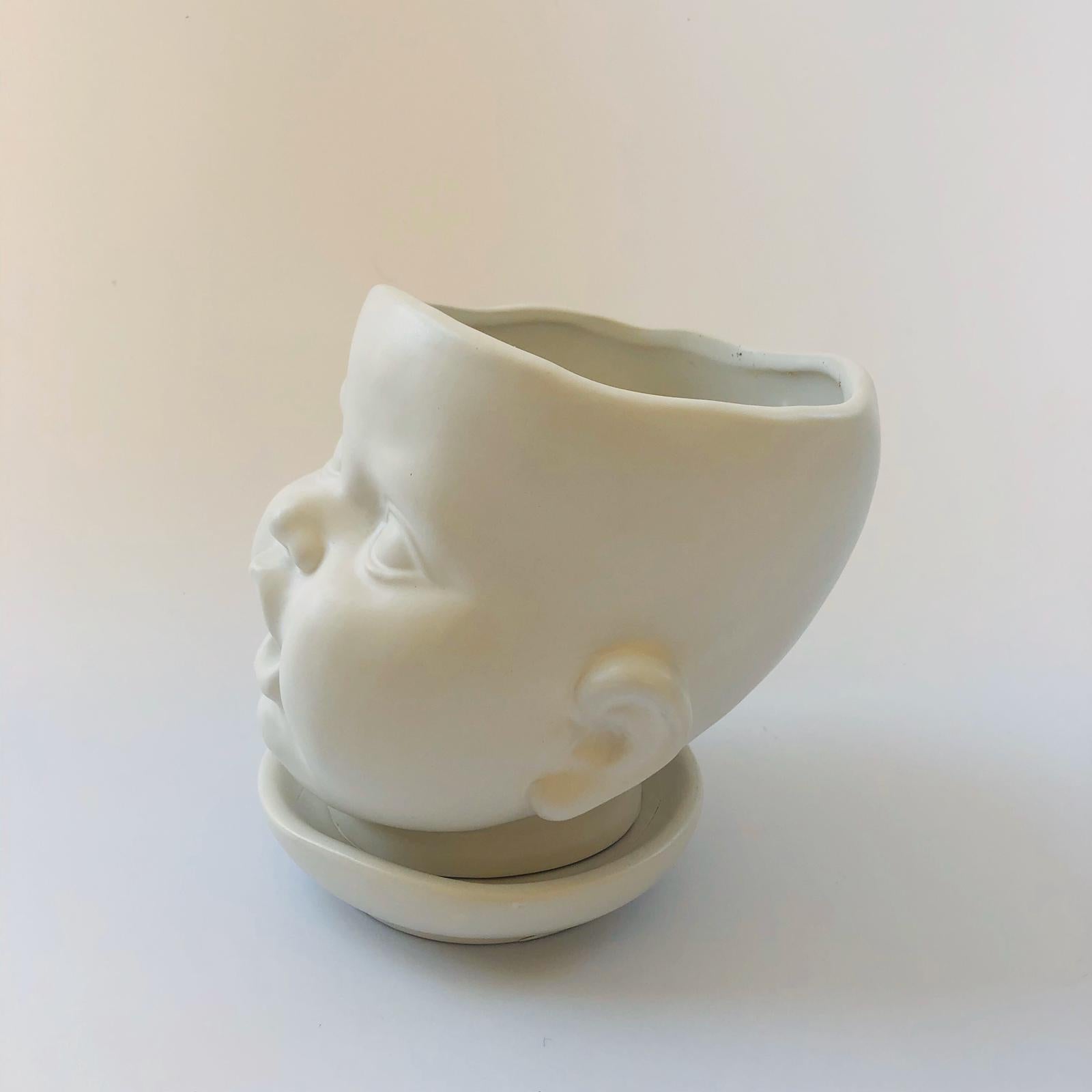 Large Ceramic Baby Face Plant Pot - ad&i