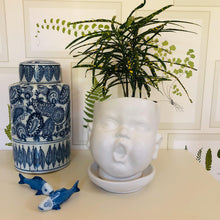 Load image into Gallery viewer, Large Ceramic Baby Face Plant Pot - ad&amp;i