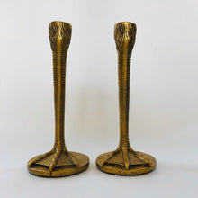 Load image into Gallery viewer, Gold Bird Leg Candlestick Holders Set of 2 - ad&amp;i