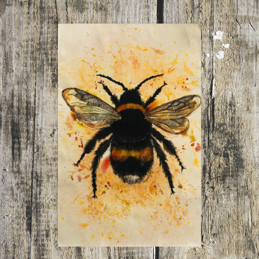 Bumble Bee Print Tea Towel - ad&i