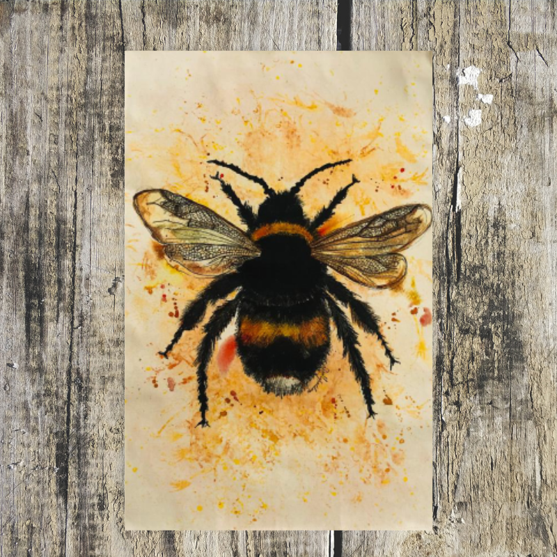 Bumble Bee Print Tea Towel - ad&i