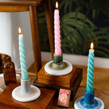 Load image into Gallery viewer, Mojave Glazed Coloured Candlestick Holders-ad&amp;i