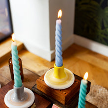Load image into Gallery viewer, Mojave Glazed Coloured Candlestick Holders-ad&amp;i