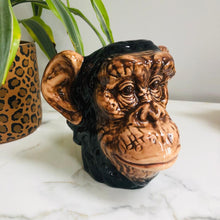 Load image into Gallery viewer, Ceramic Chimpanzee Head Vase Jar - ad&amp;i