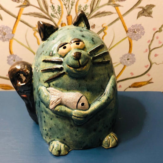 Ceramic Maverick Cat Figurine - ad&i