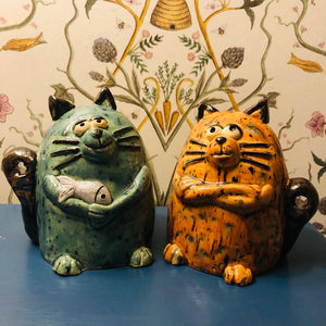 Ceramic Maverick Cat Figurine - ad&i