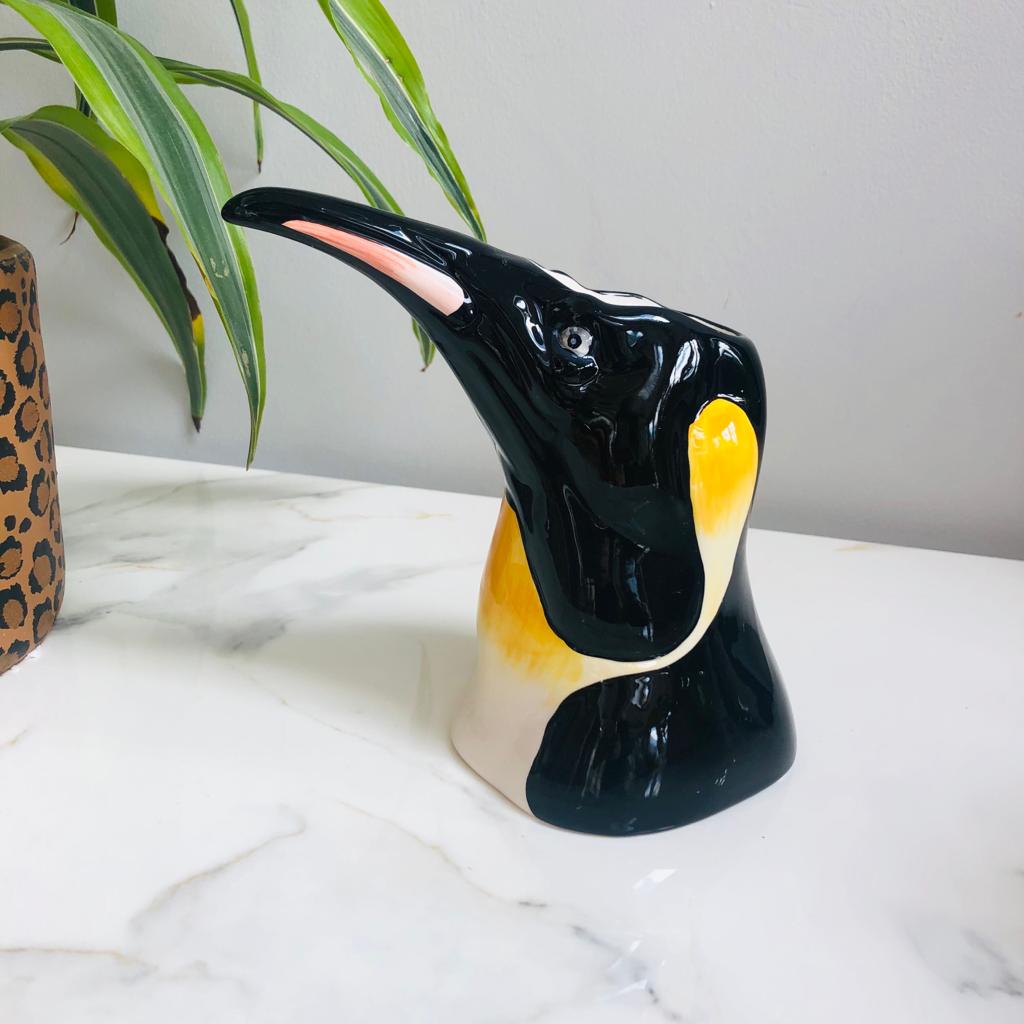 Ceramic Penguin Head Vase Jar - ad&i