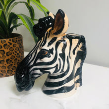 Load image into Gallery viewer, Ceramic Zebra Head Vase Jar - ad&amp;i