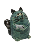 Load image into Gallery viewer, Ceramic Maverick Cat Figurine - ad&amp;i