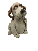 Load image into Gallery viewer, Ceramic Labrador Puppy Dog with Messaging Wooden Heart - ad&amp;i