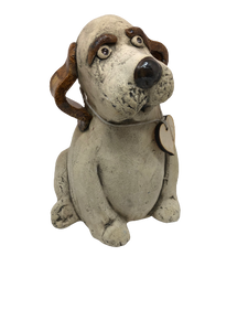 Ceramic Labrador Puppy Dog with Messaging Wooden Heart - ad&i