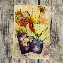 Load image into Gallery viewer, Cocktails Print Tea Towel - ad&amp;i