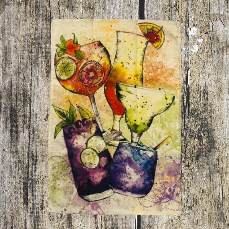 Cocktails Print Tea Towel - ad&i