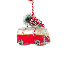 Load image into Gallery viewer, Coming Home For Xmas Love Camper Van Shaped Bauble - ad&amp;i