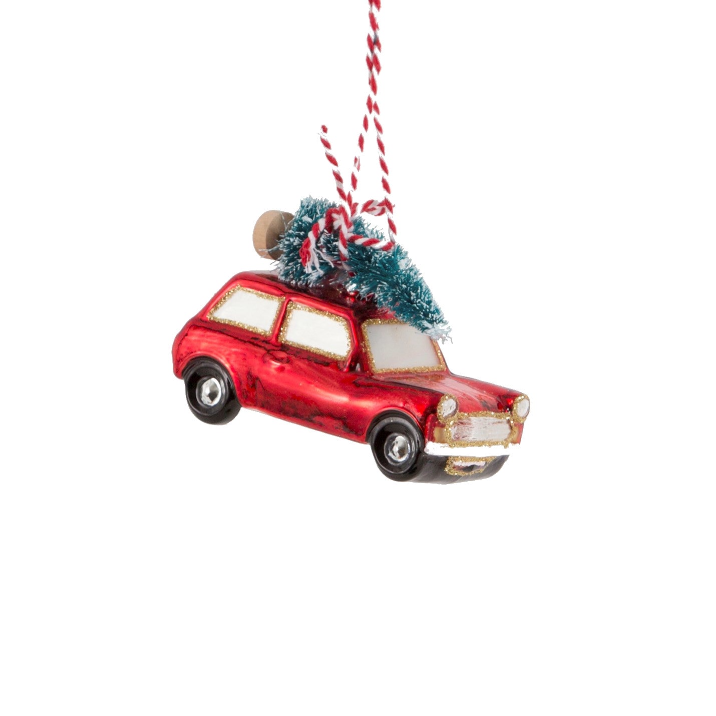 Coming Home For Xmas Red Car Shaped Bauble - ad&i