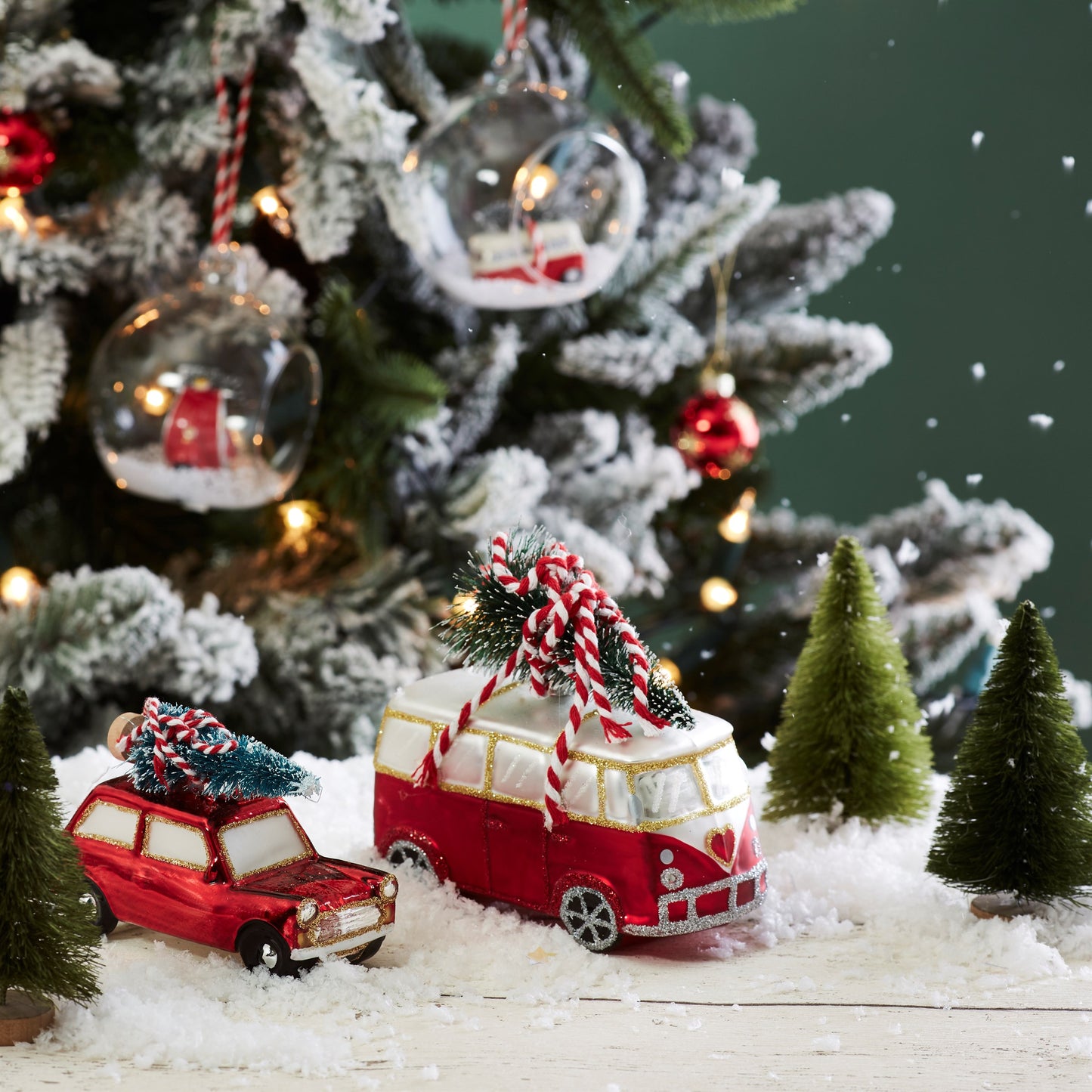 Coming Home For Xmas Red Car Shaped Bauble - ad&i