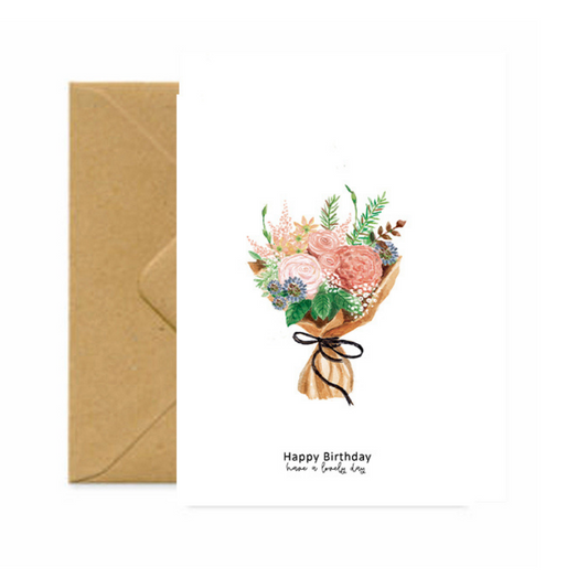 Country House Bouquet Birthday Greetings Card-ad&i