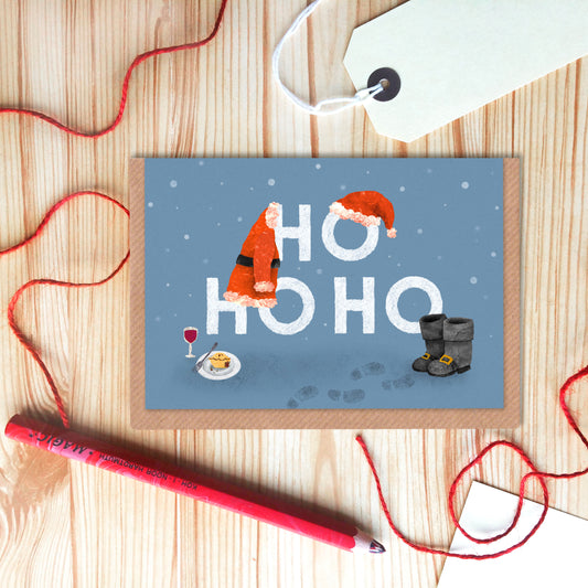 Ho Ho Ho Christmas Card by Emily Nash - ad&i