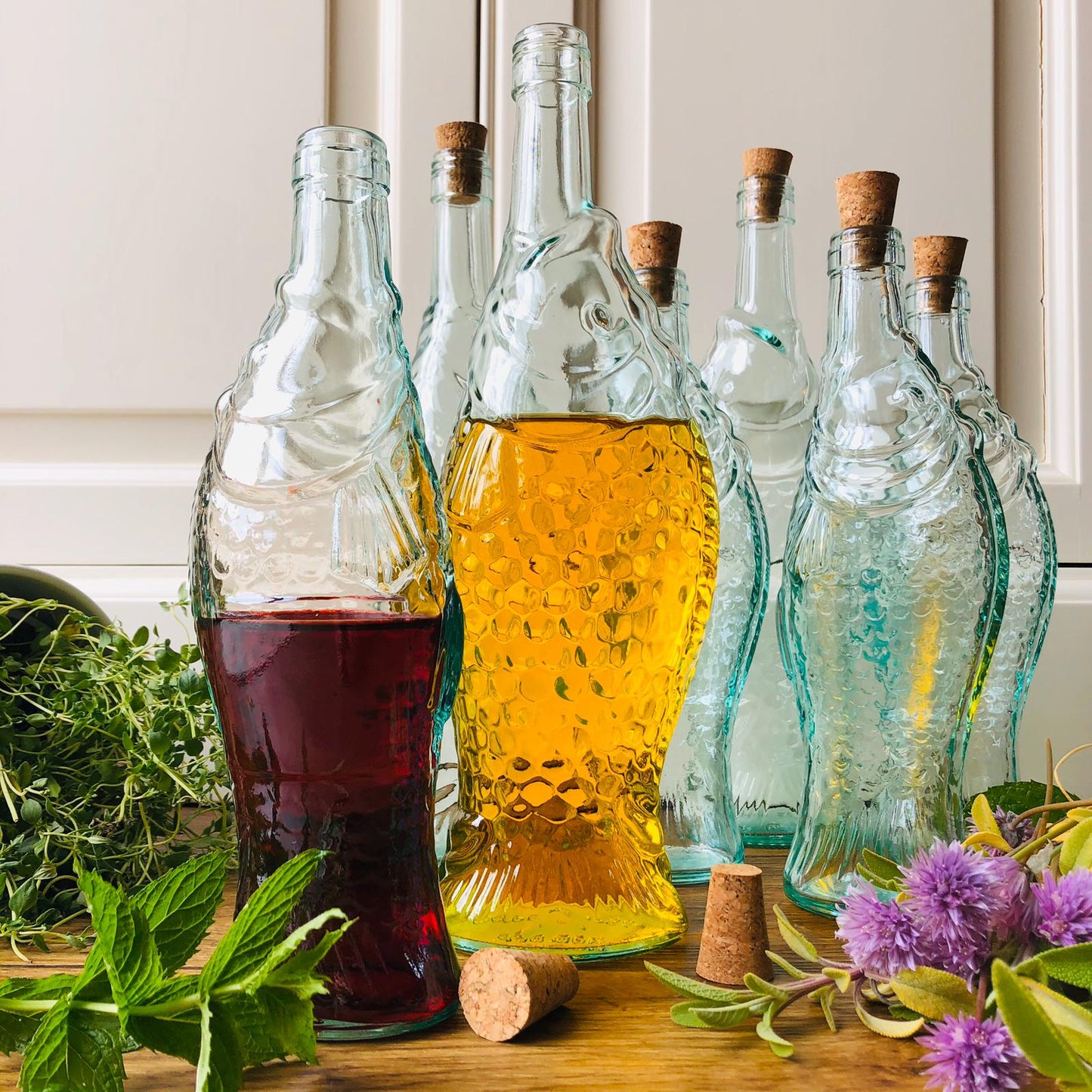 Italian Glass Fish Bottles - ad&i