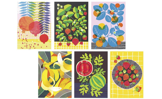 Fruit Salad A6 Postcard Pack by Printer Johnson - ad&i