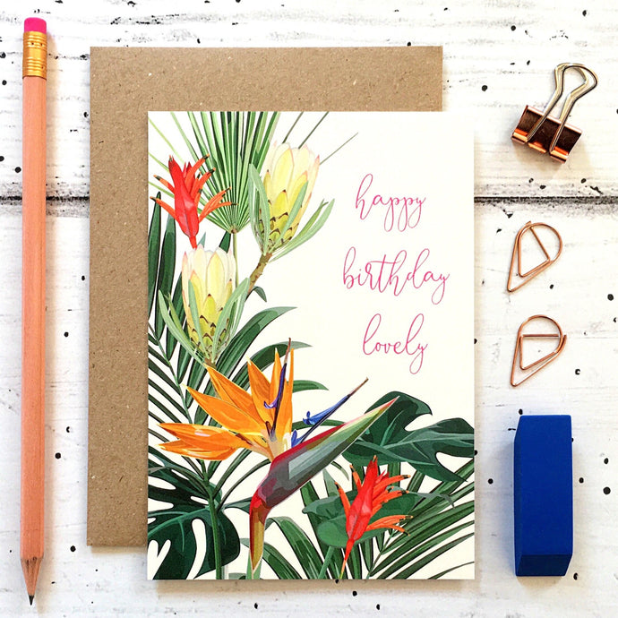 Tropical Floral Birthday Card - ad&i