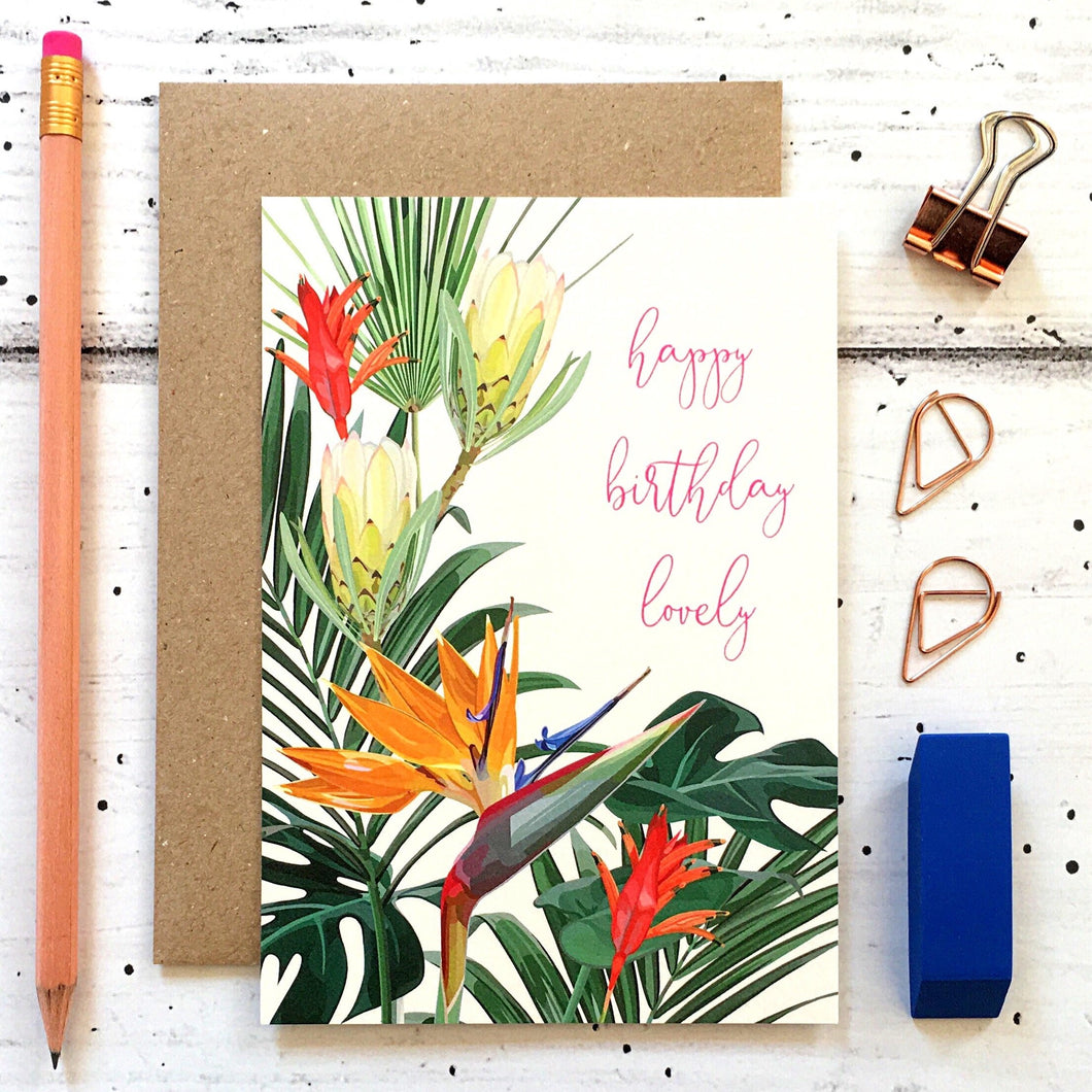 Tropical Floral Birthday Card - ad&i
