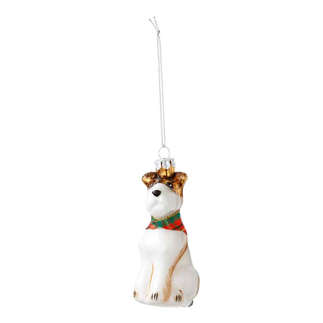 Scottie Dog Glass Christmas Tree Decoration-ad&i