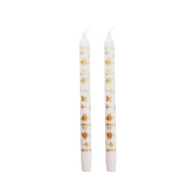 Load image into Gallery viewer, Gold Floral Scandi Fluted Candle Set of Two-ad&amp;i