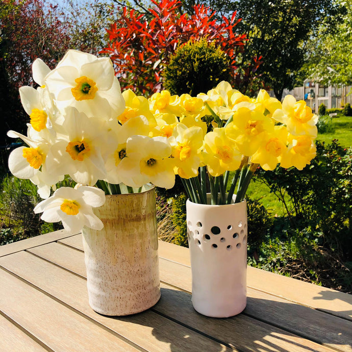 White Stoneware Vase - ad&i
