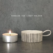 Load image into Gallery viewer, Striped Handled Tealight Candle Holder - ad&amp;i