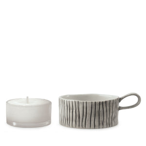Striped Handled Tealight Candle Holder - ad&i