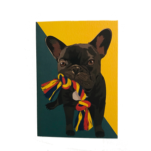 Ronnie French Bulldog Greeting Card - ad&i