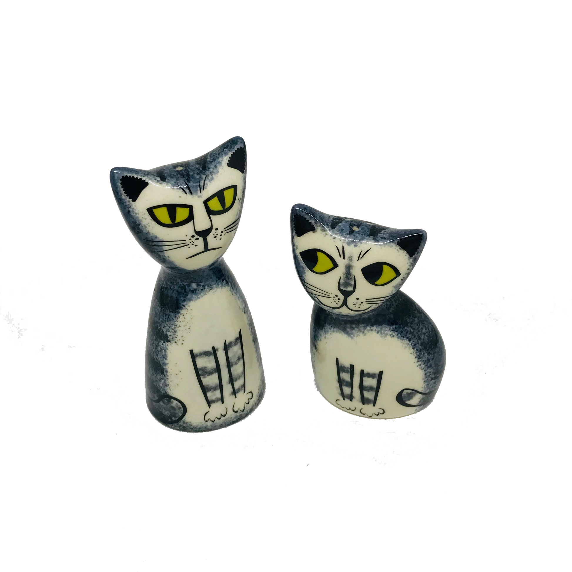 Grey Tabby Cat Salt and Pepper Shaker Set - ad&i