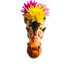 Load image into Gallery viewer, Ceramic Giraffe Head Wall Sconce Vase-ad&amp;i