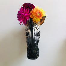 Load image into Gallery viewer, Ceramic Zebra Head Wall Sconce Vase-ad&amp;i