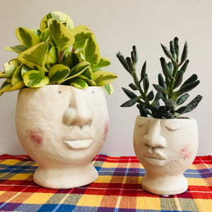 Cement Face Planters-ad&i