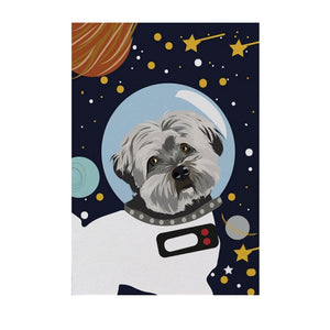 Jenkins the Havanese Astro Space Dog Greeting Card - ad&i