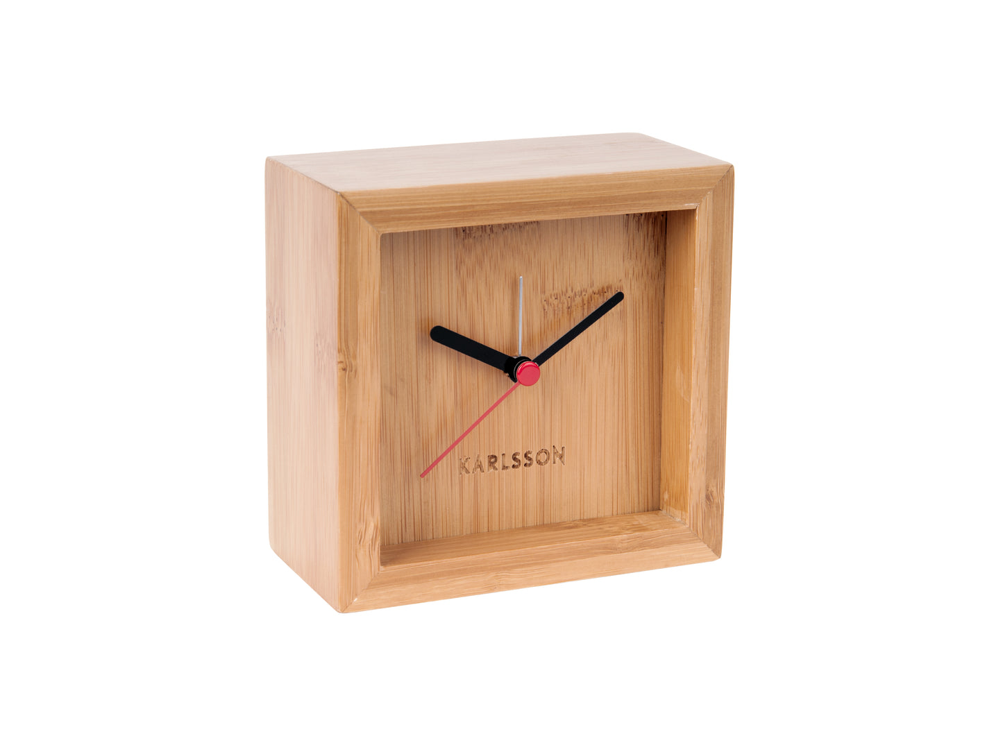 Franky Square Bamboo Alarm Clock - ad&i