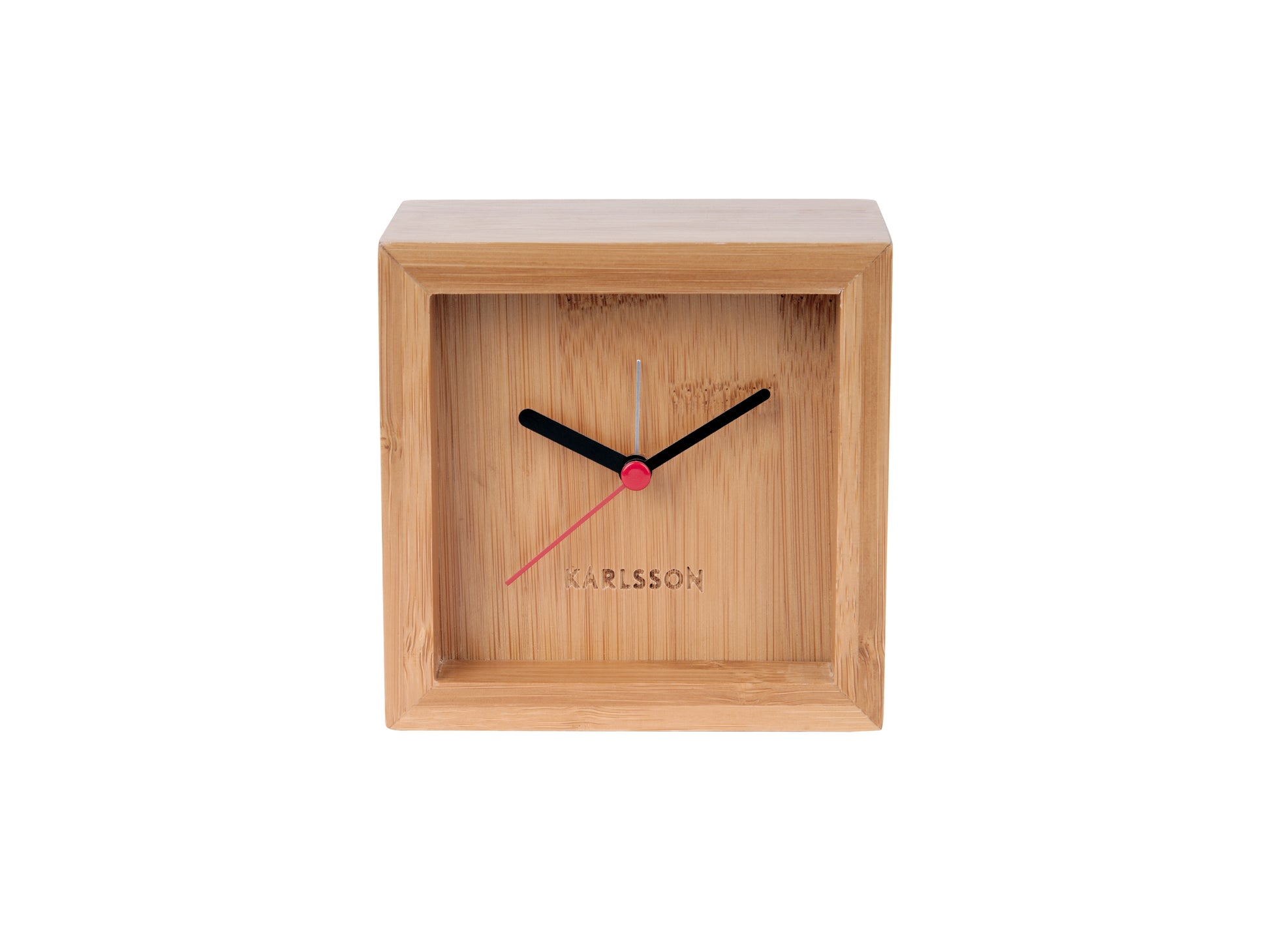 Franky Square Bamboo Alarm Clock - ad&i