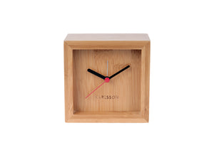 Franky Square Bamboo Alarm Clock - ad&i